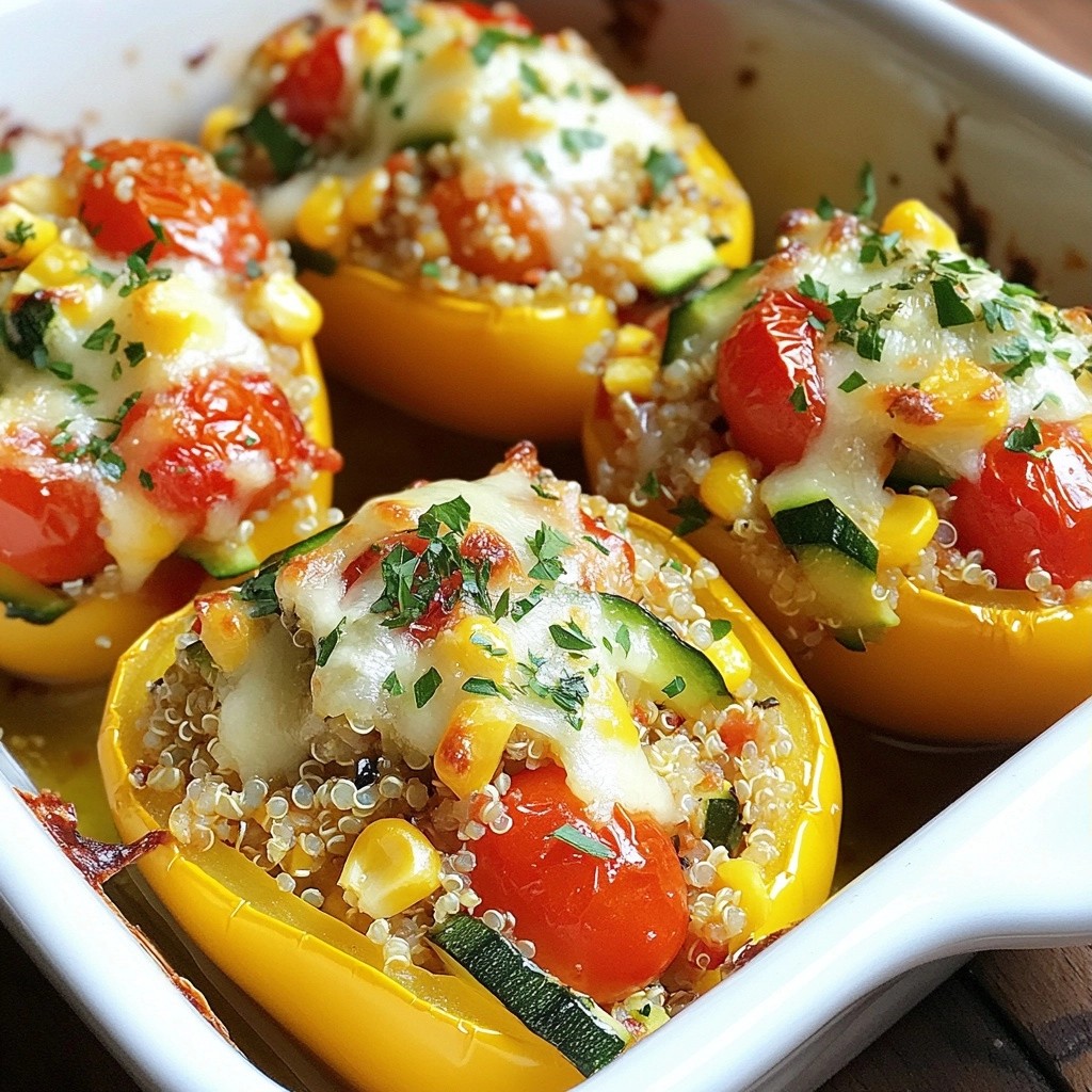 Quick Breakfast Veggie-Stuffed Bell Pepper Boats Delight