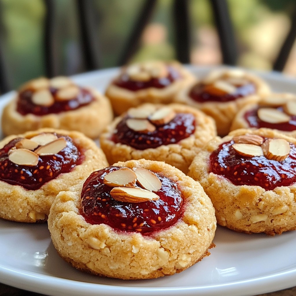 Raspberry Almond Thumbprint Cookies Delightful Treat