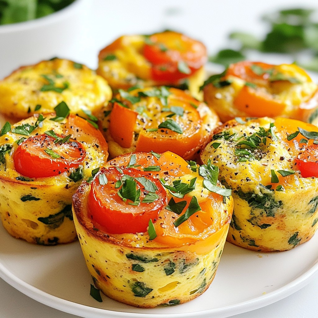 Protein Breakfast Vegetable and Egg White Muffins Recipe