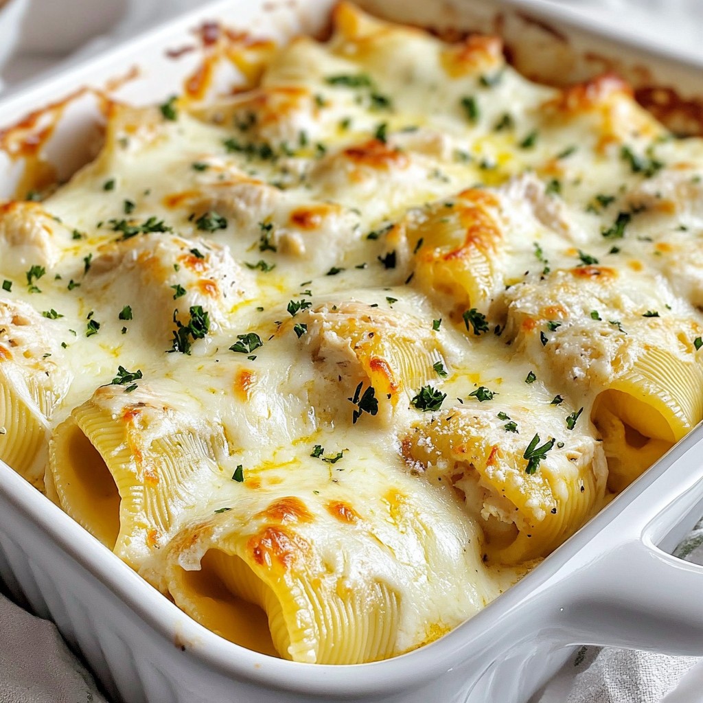 Chicken Alfredo Stuffed Shells Hearty and Comforting Meal