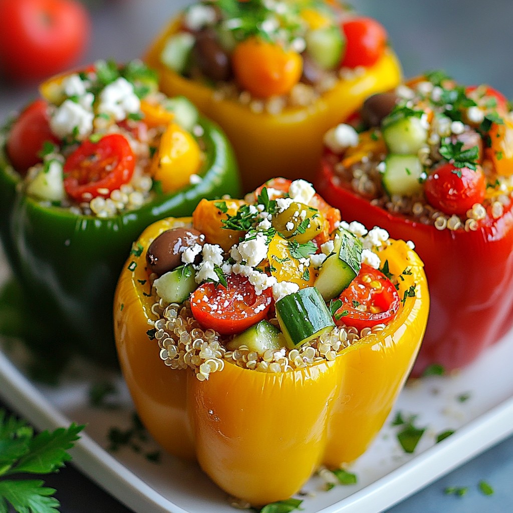 Greek Stuffed Bell Peppers Flavorful and Hearty Meal