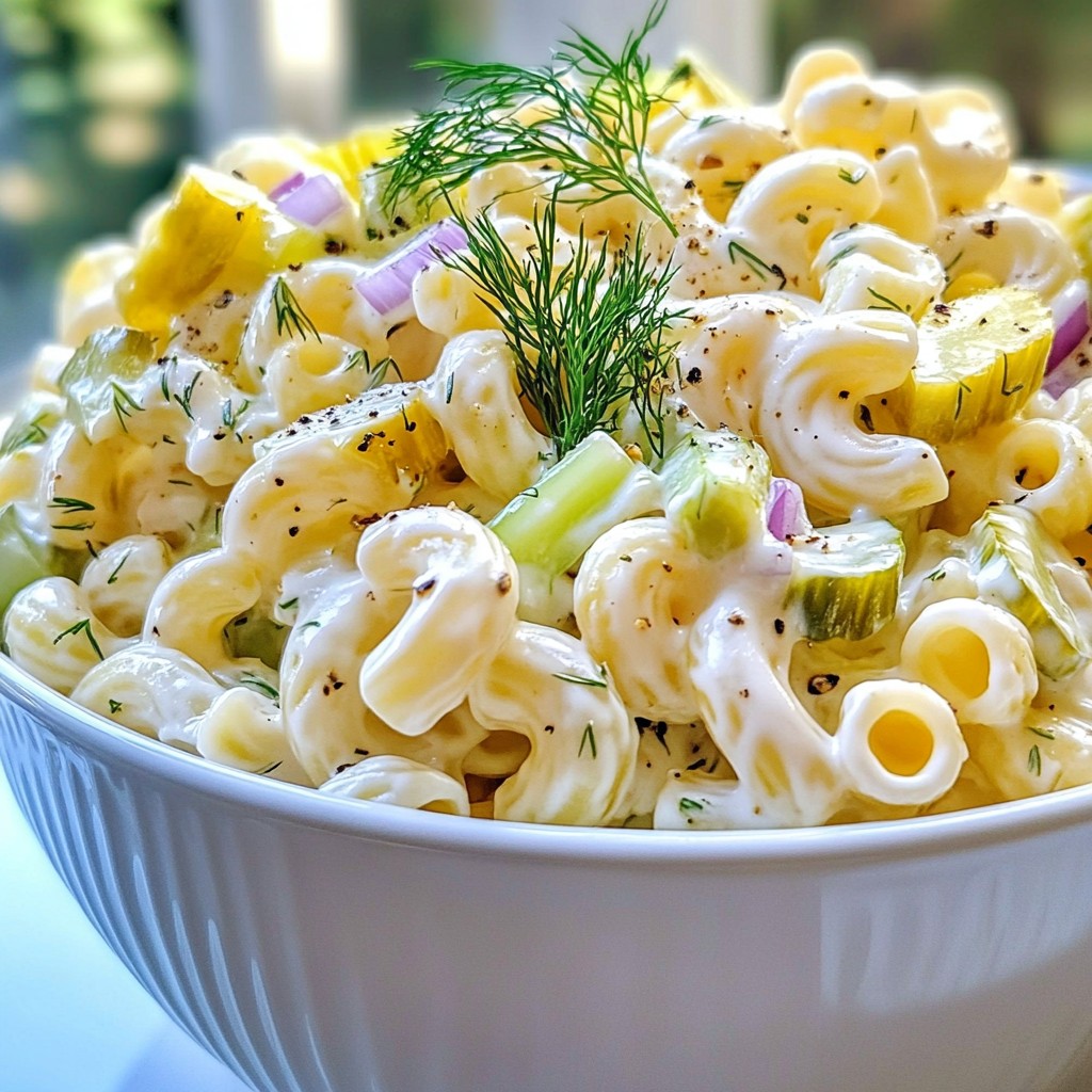 Creamy Dill Pickle Pasta Salad Tasty Summer Delight