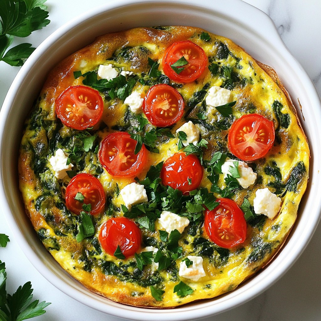 High-Protein Breakfast Spinach and Feta Frittata
