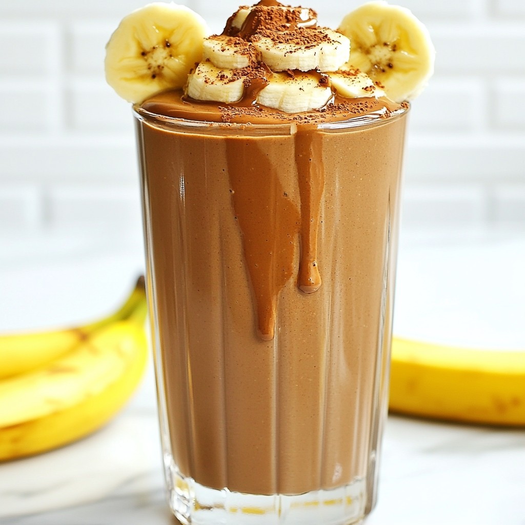 Chocolate Peanut Butter Banana Smoothie Delightful Treat