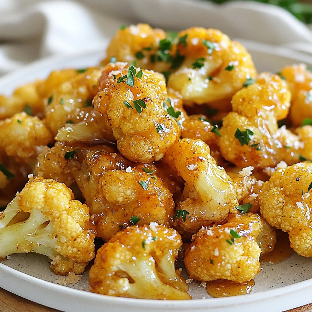 Honey Garlic Roasted Cauliflower Flavorful Side Dish