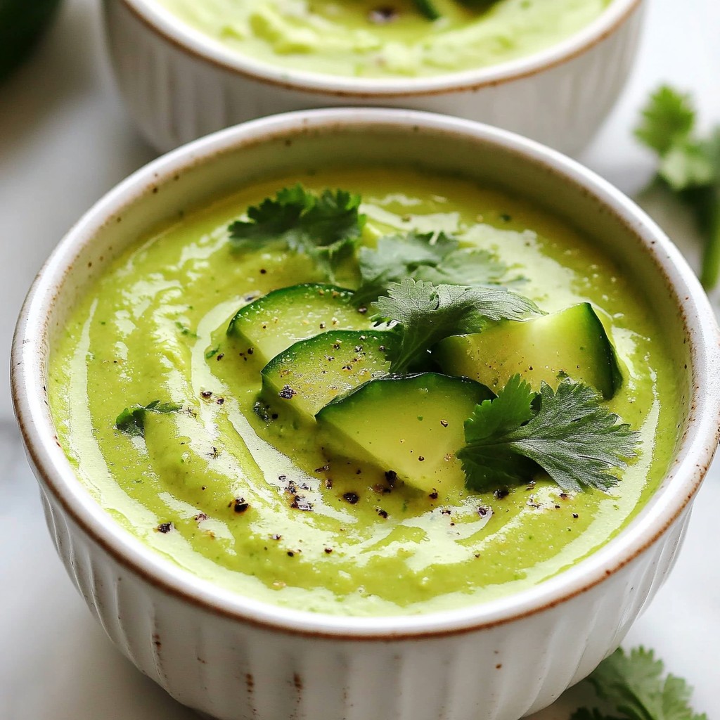 Cucumber Avocado Gazpacho Refreshing Summer Delight