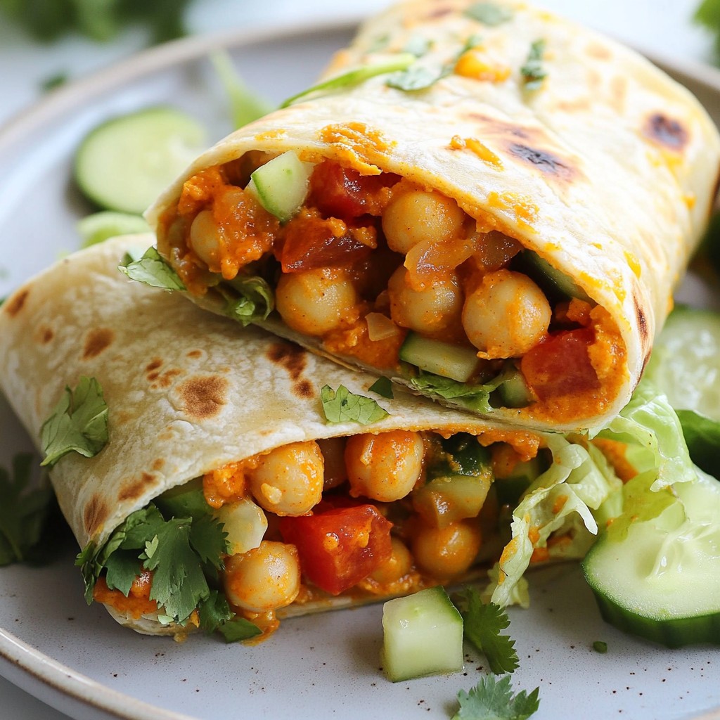 Vegan Buffalo Chickpea Wraps Flavorful and Easy Recipe