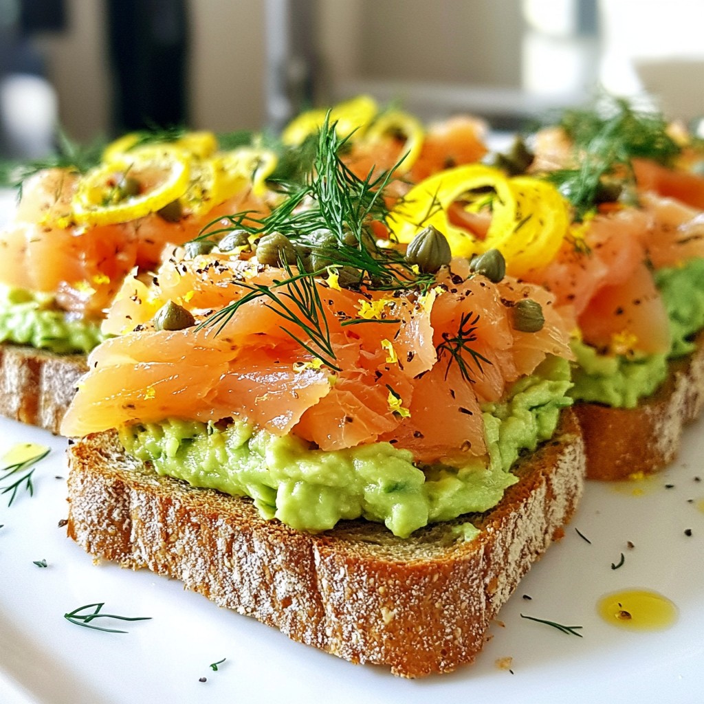 Quick Breakfast Avocado and Smoked Salmon Toast Delight