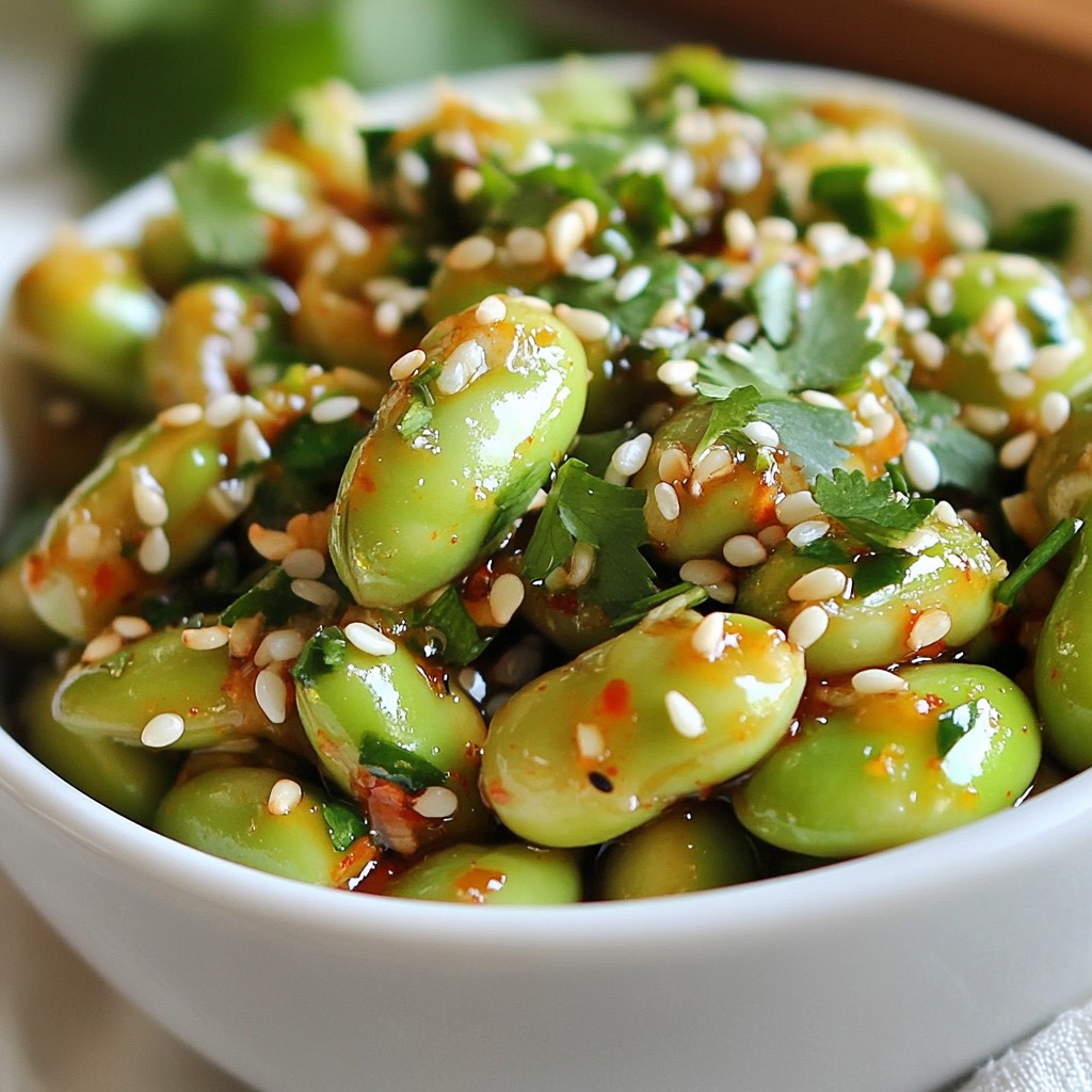 Sweet Chili Garlic Edamame Flavorful and Simple Snack