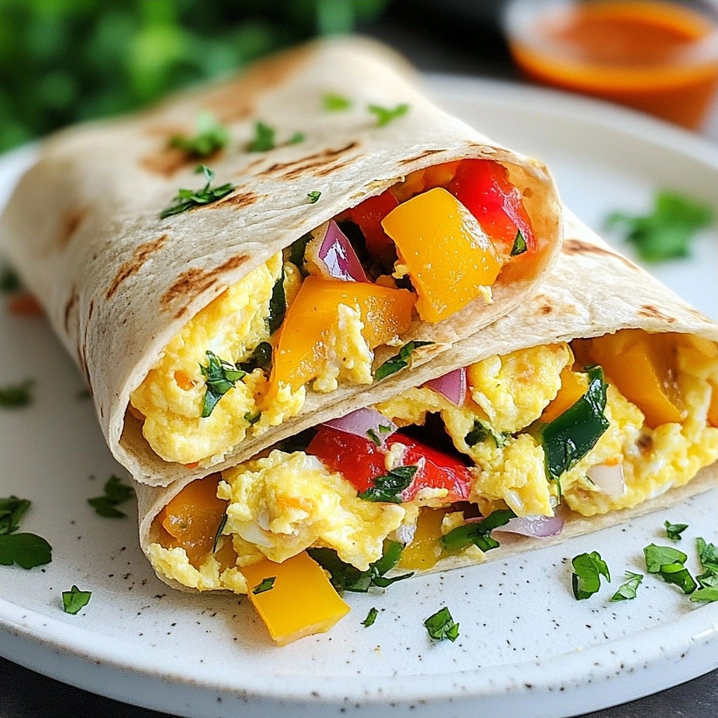 Quick Breakfast Veggie and Cheese Breakfast Wraps Recipe