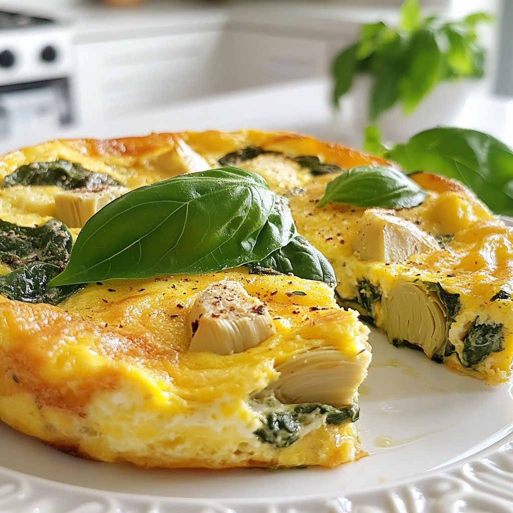 Brunch Creamy Spinach and Artichoke Frittata Delight