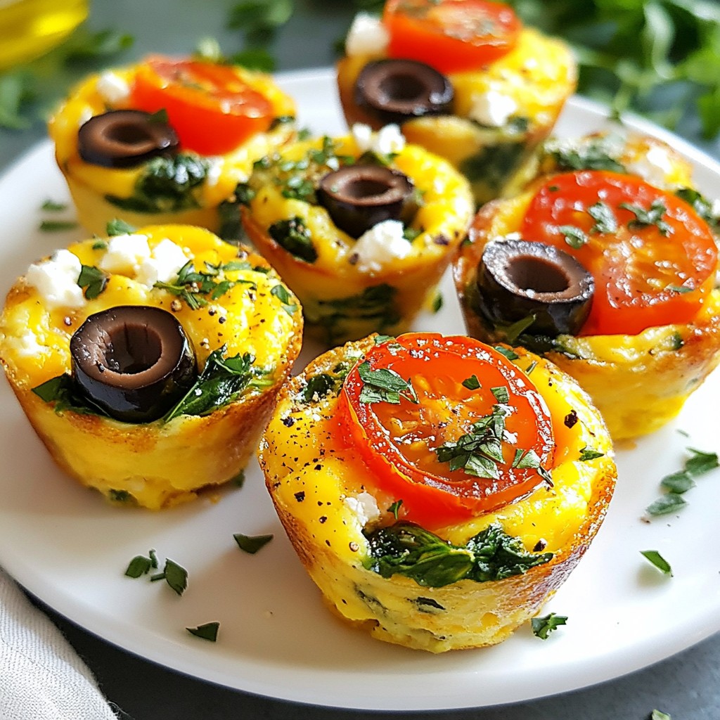 Protein Breakfast Mediterranean Egg Muffins Delight