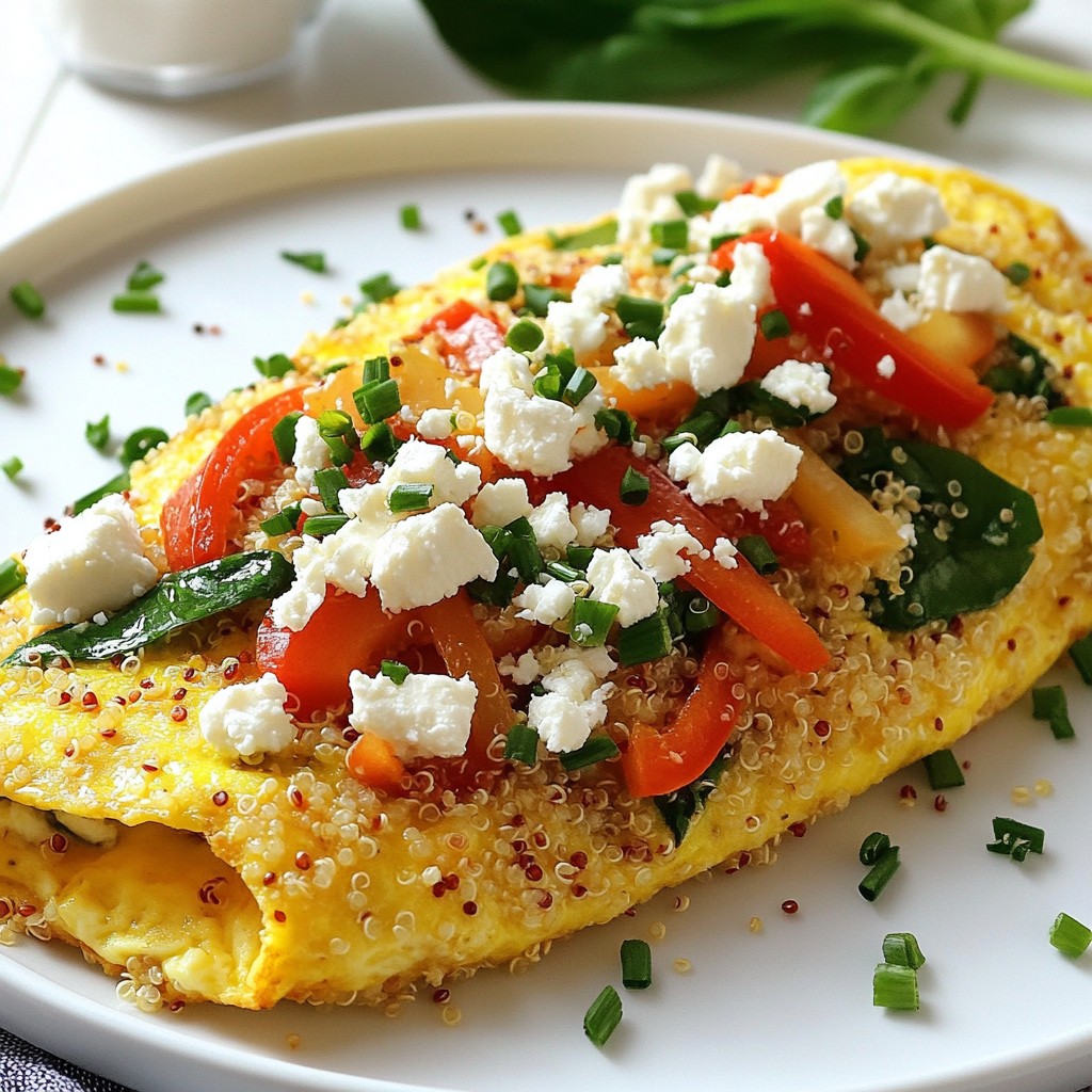 Protein Breakfast Veggie and Quinoa Omelette Magic