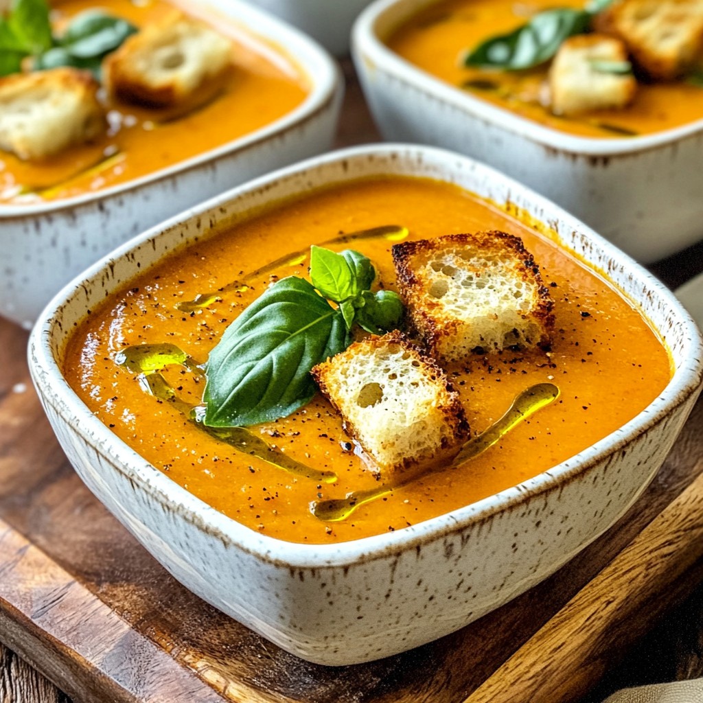 Roasted Tomato Basil Soup Rich and Flavorful Delight