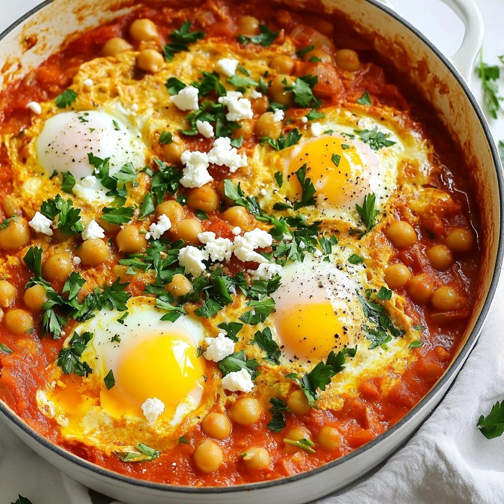 Protein Breakfast Egg and Chickpea Shakshuka Recipe
