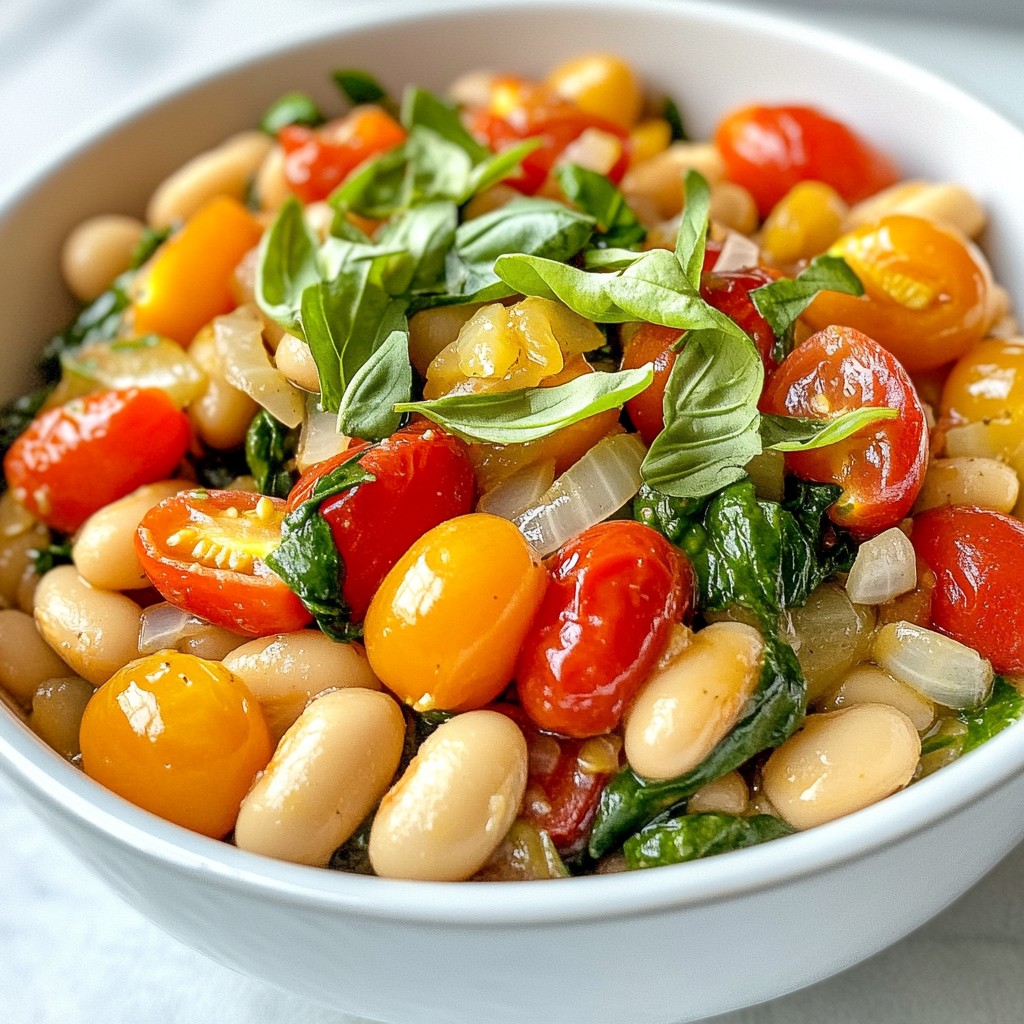Tuscan White Bean Skillet Flavorful and Easy Dish