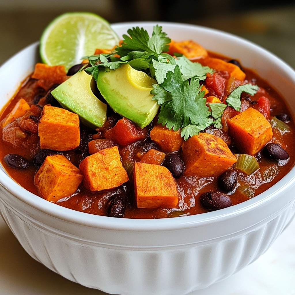 Sweet Potato Black Bean Chili Hearty and Simple Dish
