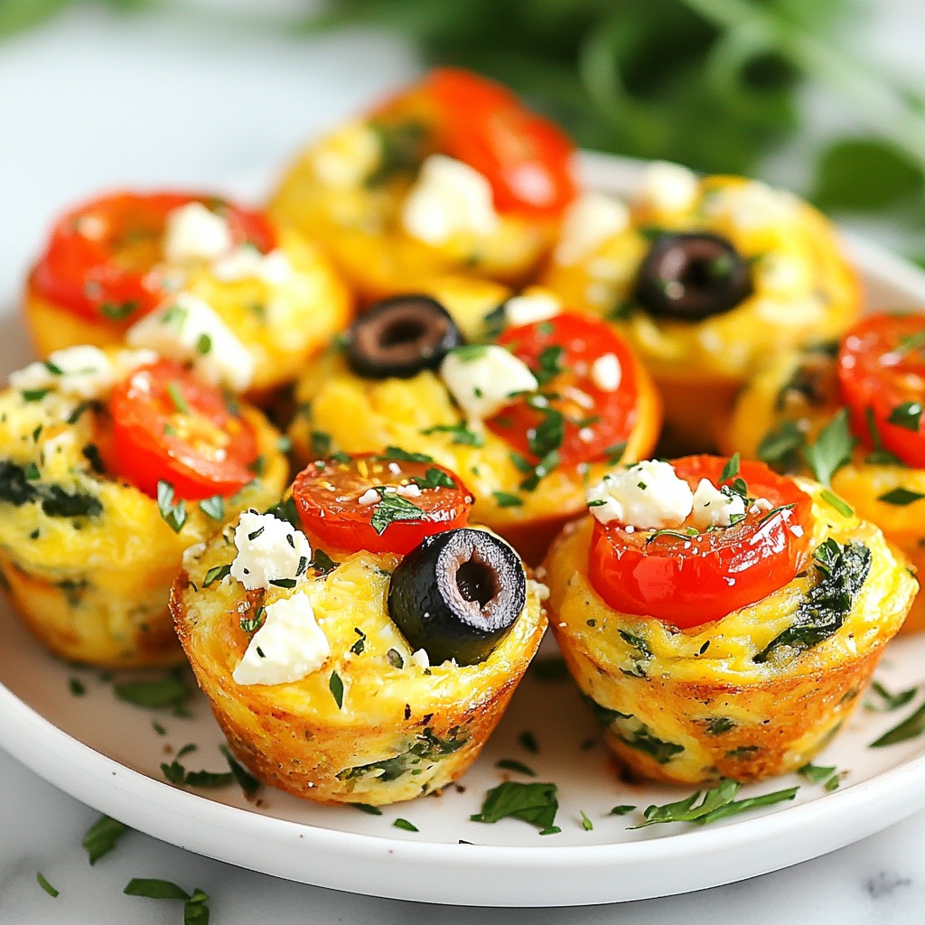 Protein Breakfast Mediterranean Egg Muffins Recipe