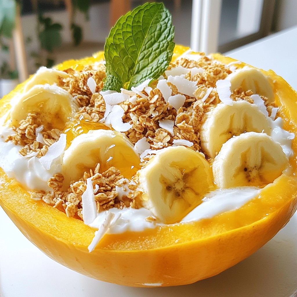 Quick Breakfast Tropical Papaya and Coconut Bowl Delight