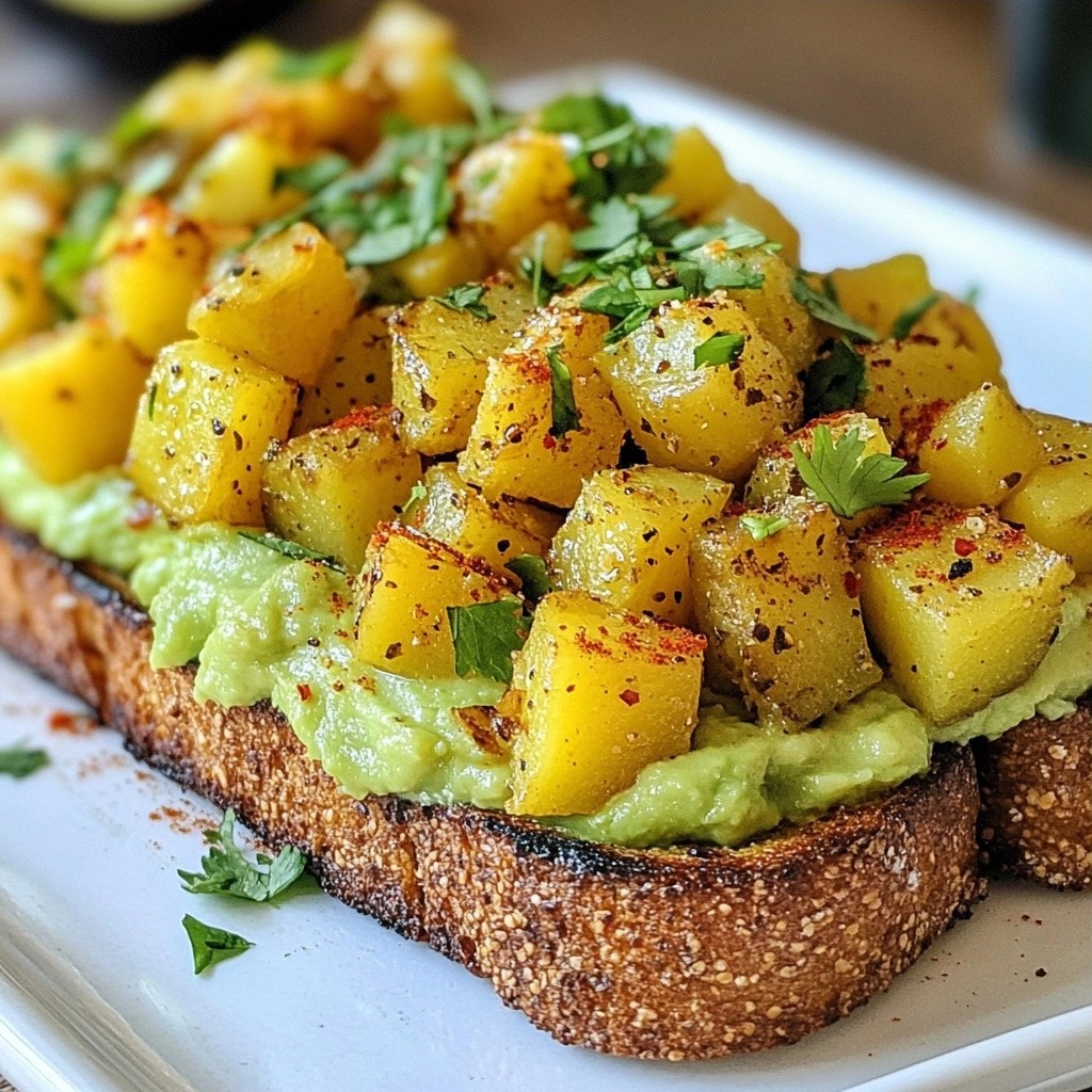 Quick Breakfast Avocado and Potato Toast Delight