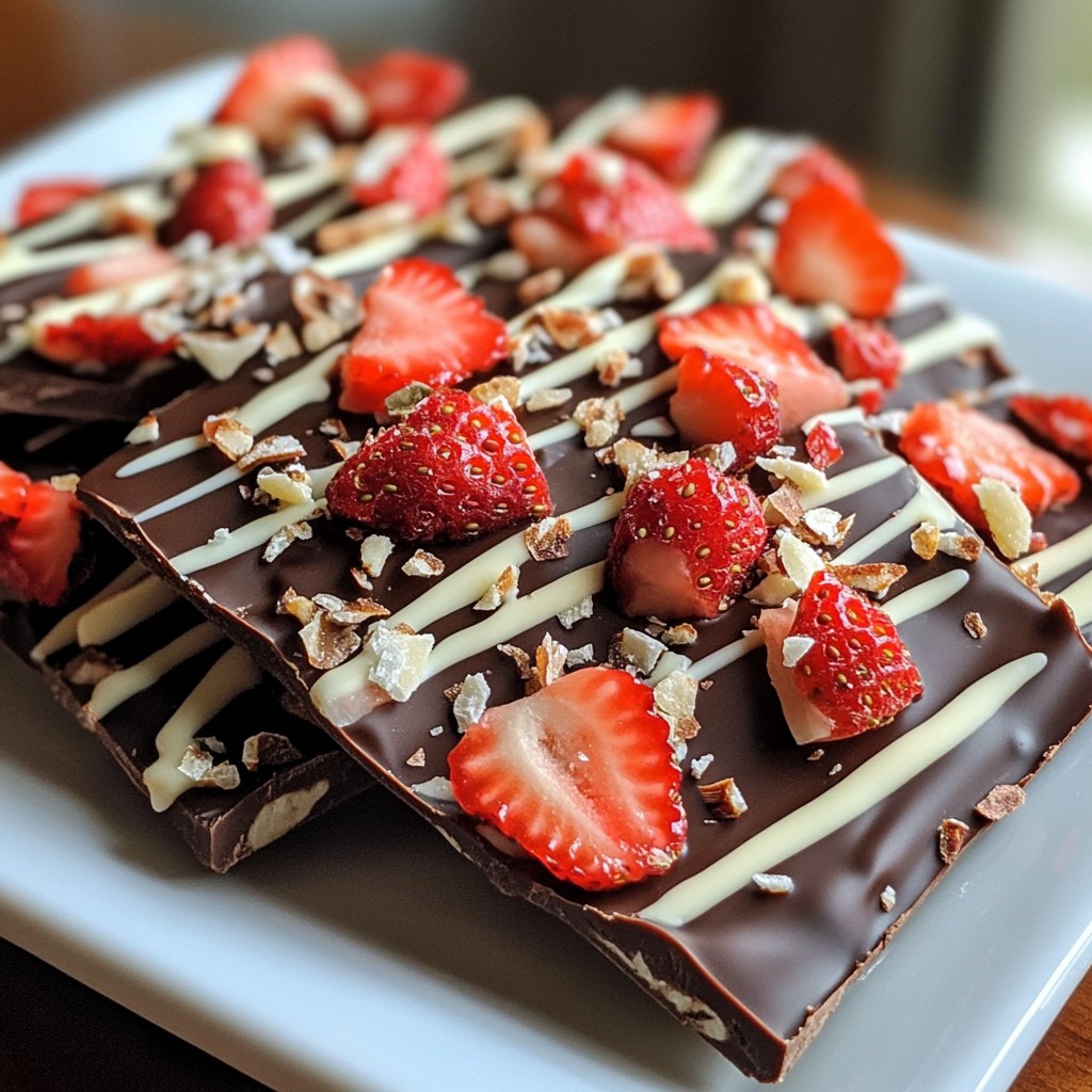 Chocolate Covered Strawberry Bark Irresistible Treat