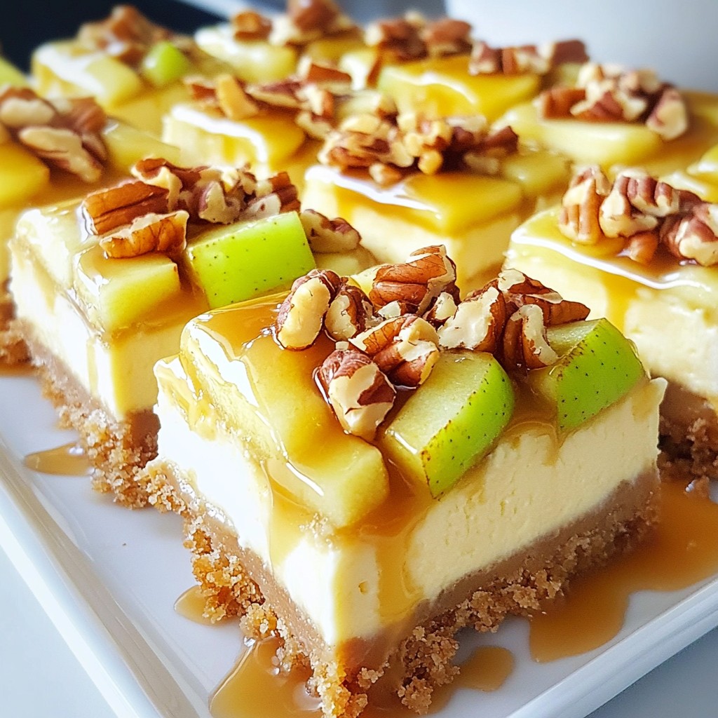 Caramel Apple Cheesecake Bars Delicious Fall Treat