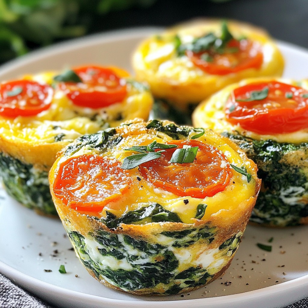 Protein Breakfast Spinach and Ricotta Egg Muffins Recipe