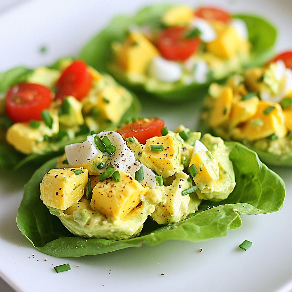 Avocado Egg Salad Lettuce Wraps Fresh and Easy Meal