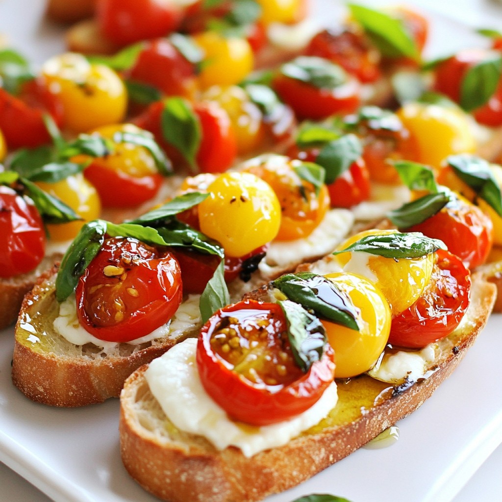 Roasted Tomato Basil Bruschetta Simple and Tasty Topper