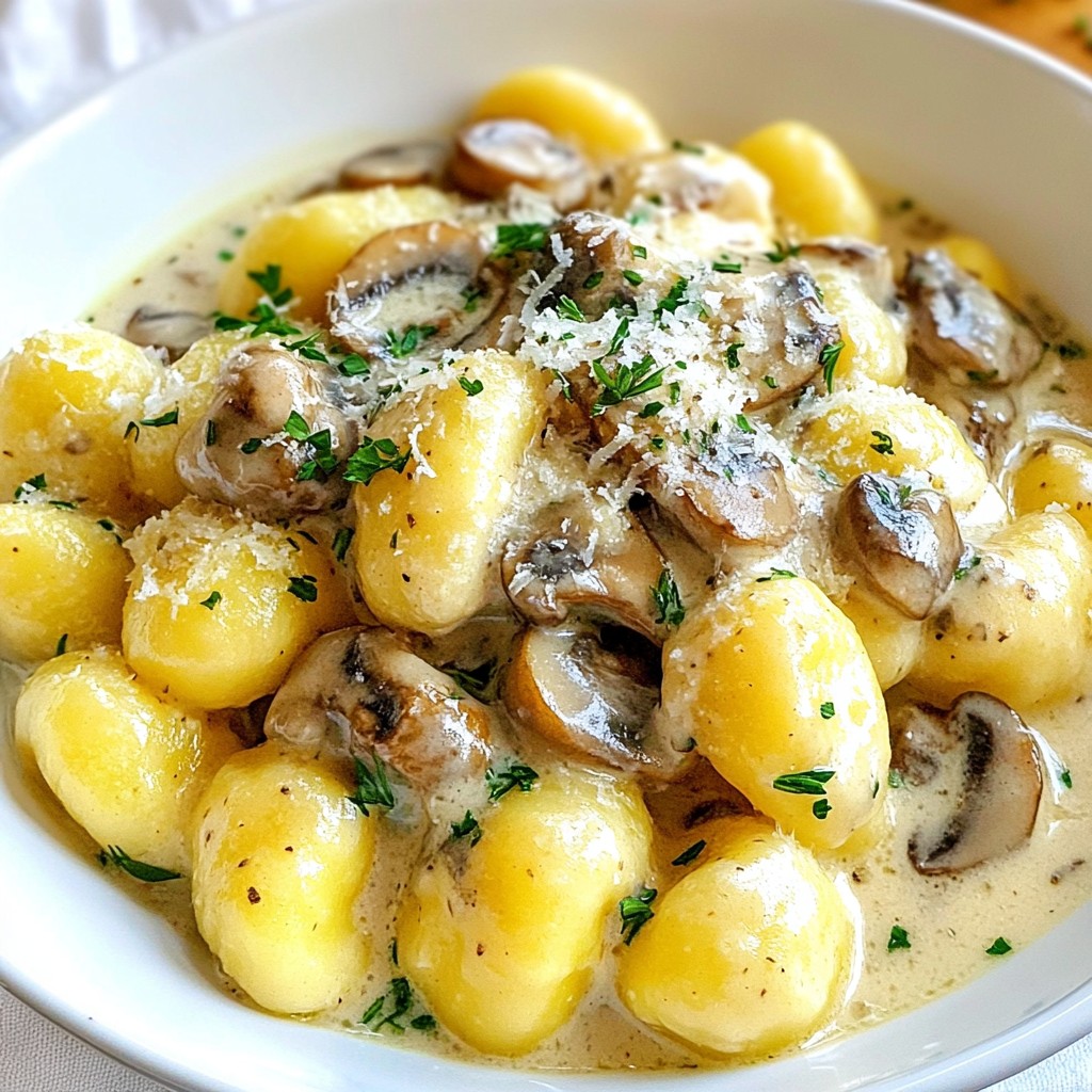 Creamy Mushroom Gnocchi Simple and Flavorful Dish