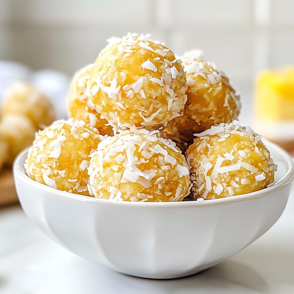 Pineapple Coconut Energy Balls Nutritious Snack Boost