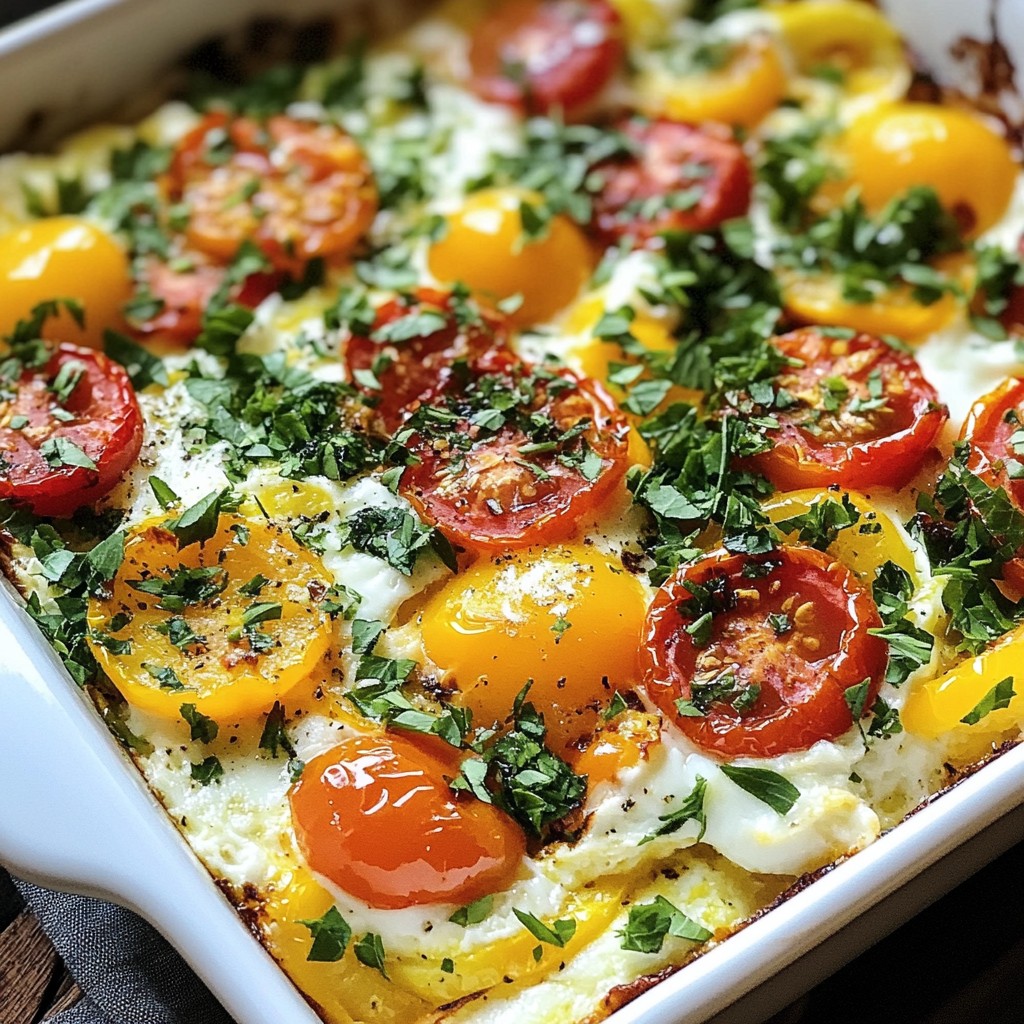 Protein Breakfast Tomato and Herb Egg Bake Recipe