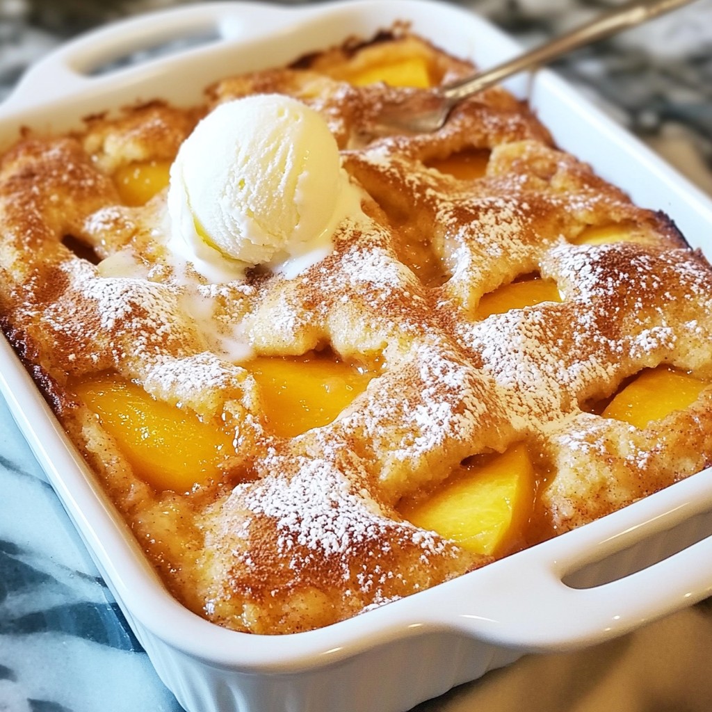 Peach Cobbler Dump Cake Simple and Delicious Dessert