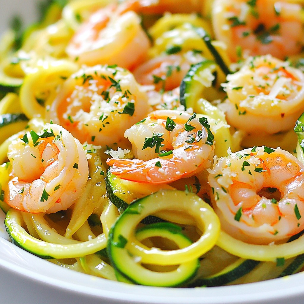 Garlic Shrimp Scampi Zoodles Simple and Tasty Dish