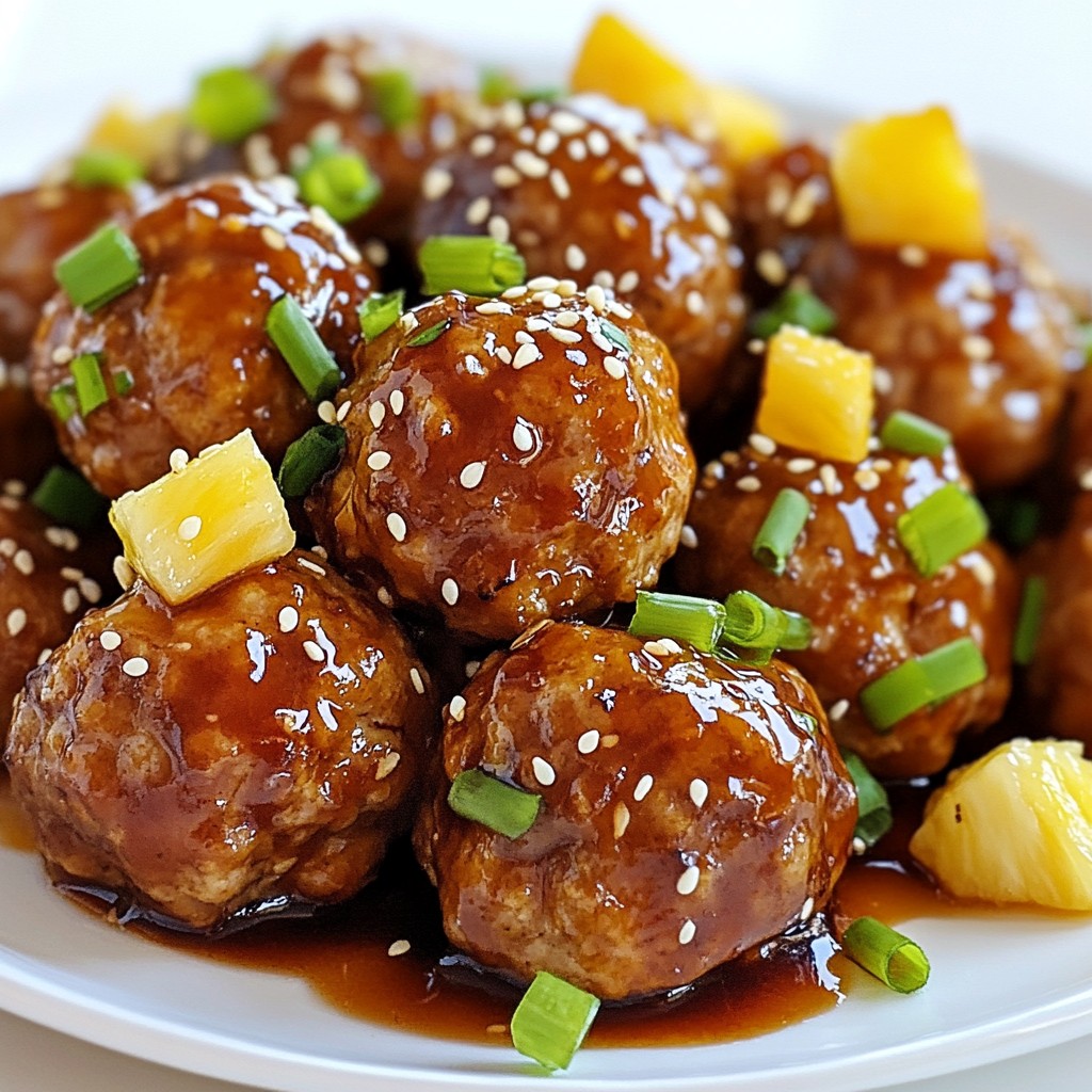 Pineapple Teriyaki Meatballs Juicy and Flavorful Dish