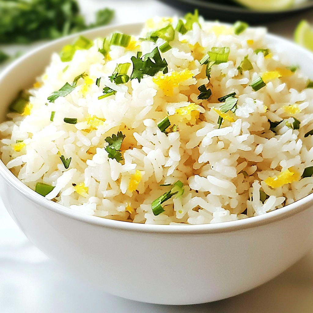 Coconut Lime Rice Flavorful and Easy Side Dish