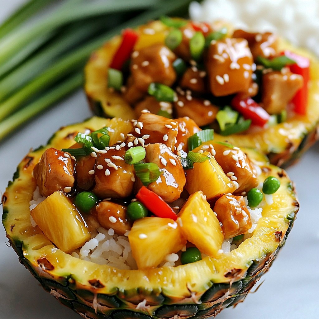 Teriyaki Chicken Pineapple Bowls Flavorful and Fun Meal