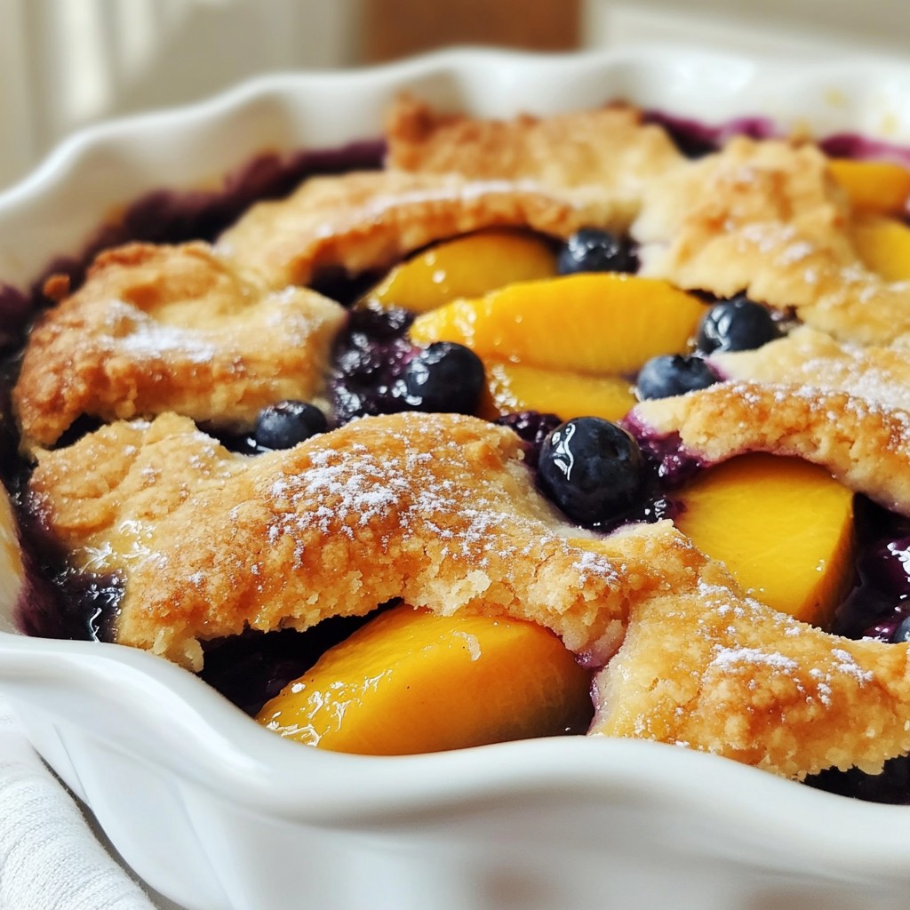 Blueberry Peach Cobbler Easy and Delicious Recipe
