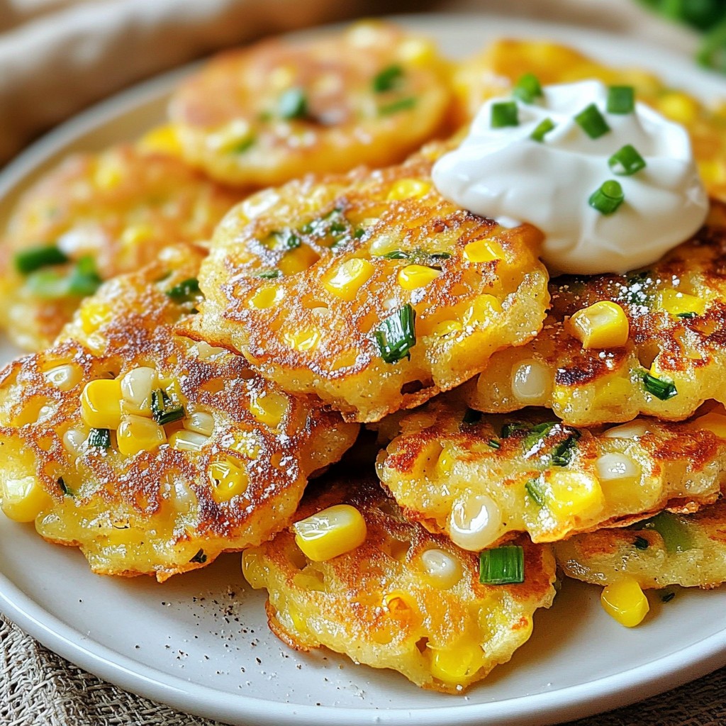 Savory Pancakes Sweet Corn and Scallion Recipe