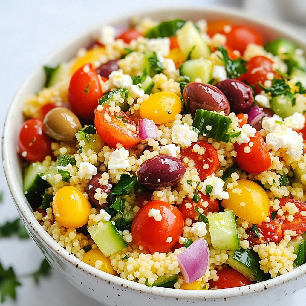 Mediterranean Couscous Salad Fresh and Flavorful Meal