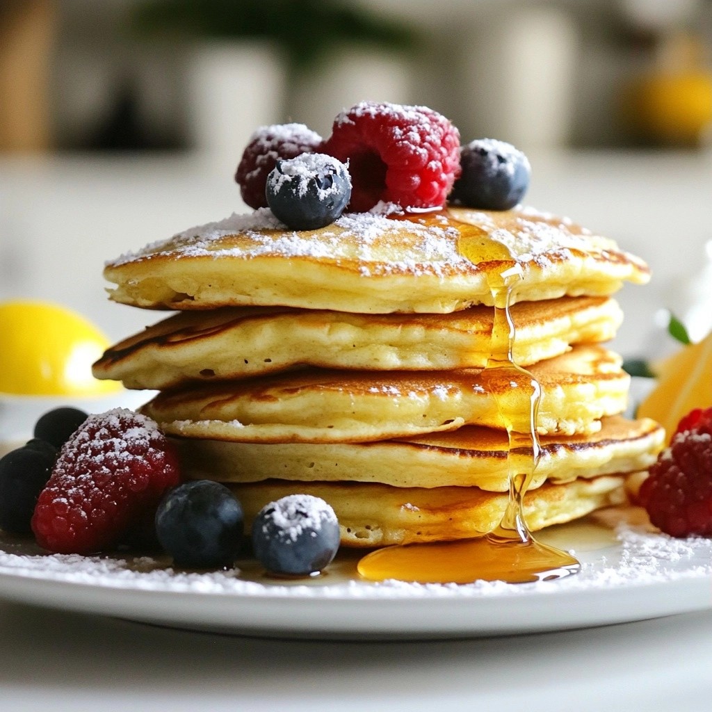 Brunch Zesty Lemon Ricotta Pancakes Delightful Recipe
