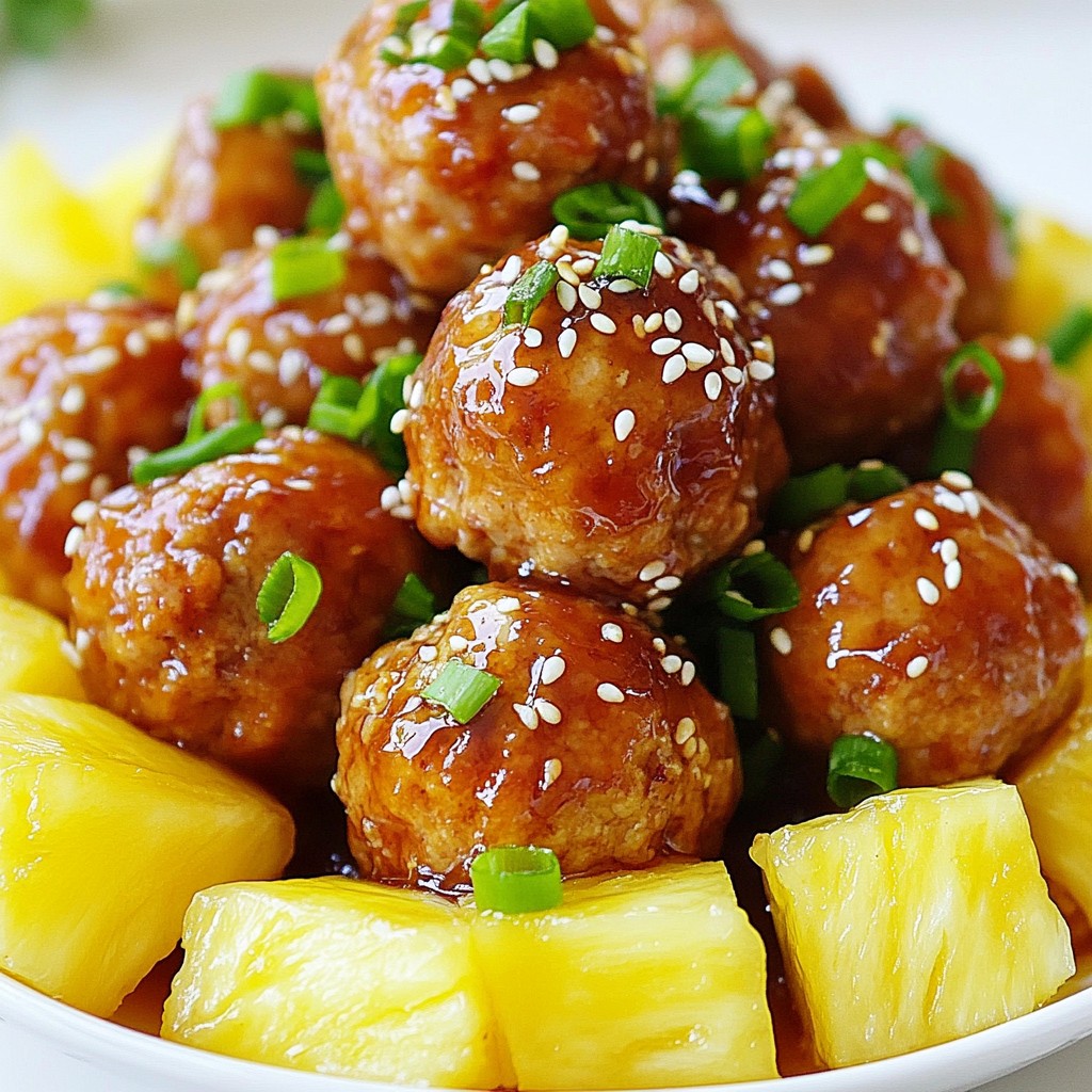 Pineapple Teriyaki Chicken Meatballs Flavorful Delight