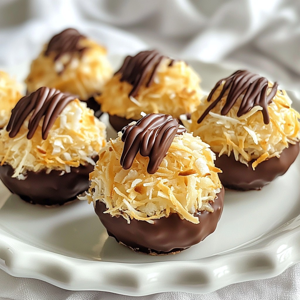 Chocolate Dipped Coconut Macaroons Simple Delight