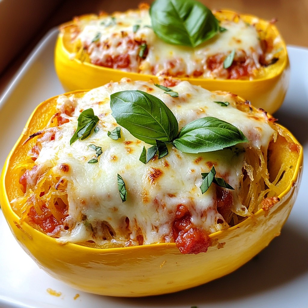 Spaghetti Squash Lasagna Boats Simple and Tasty Dish