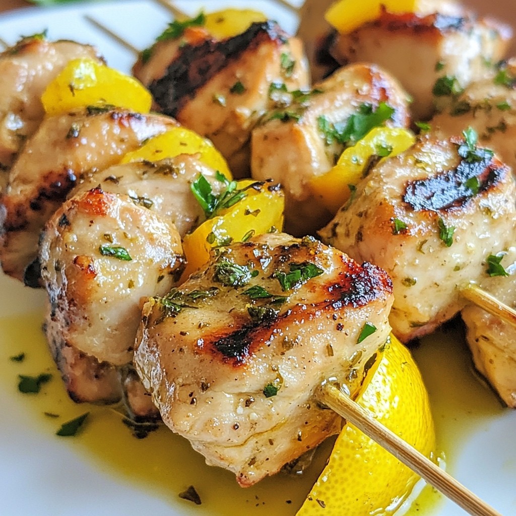 Greek Lemon Chicken Skewers Flavorful and Easy Meal
