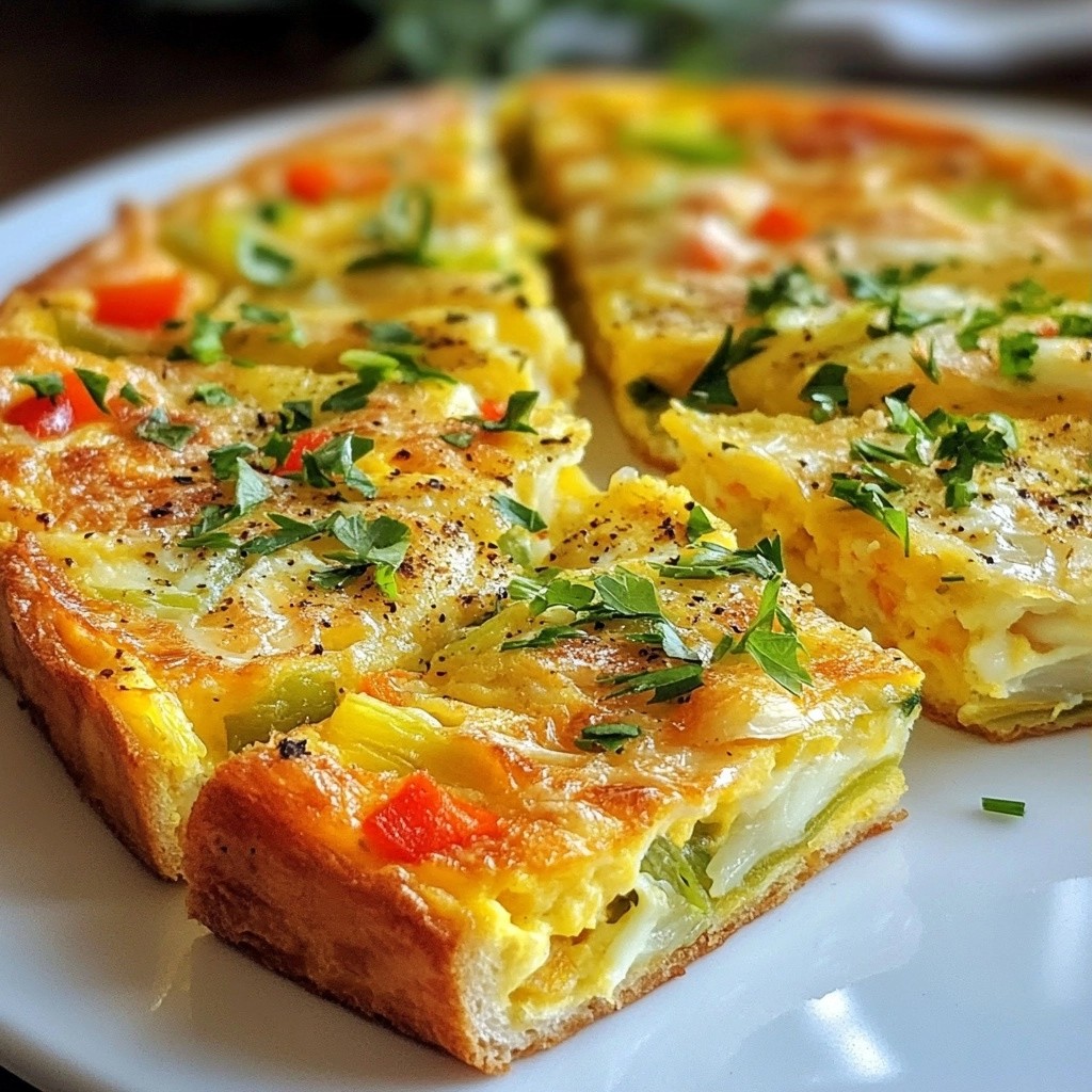 Make-ahead breakfast Cabbage and Cheese Frittata Recipe