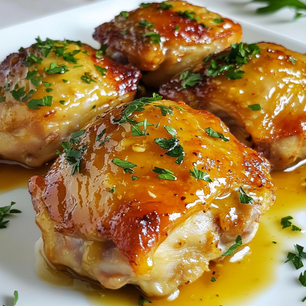 Honey Mustard Chicken Thighs Quick and Juicy Recipe