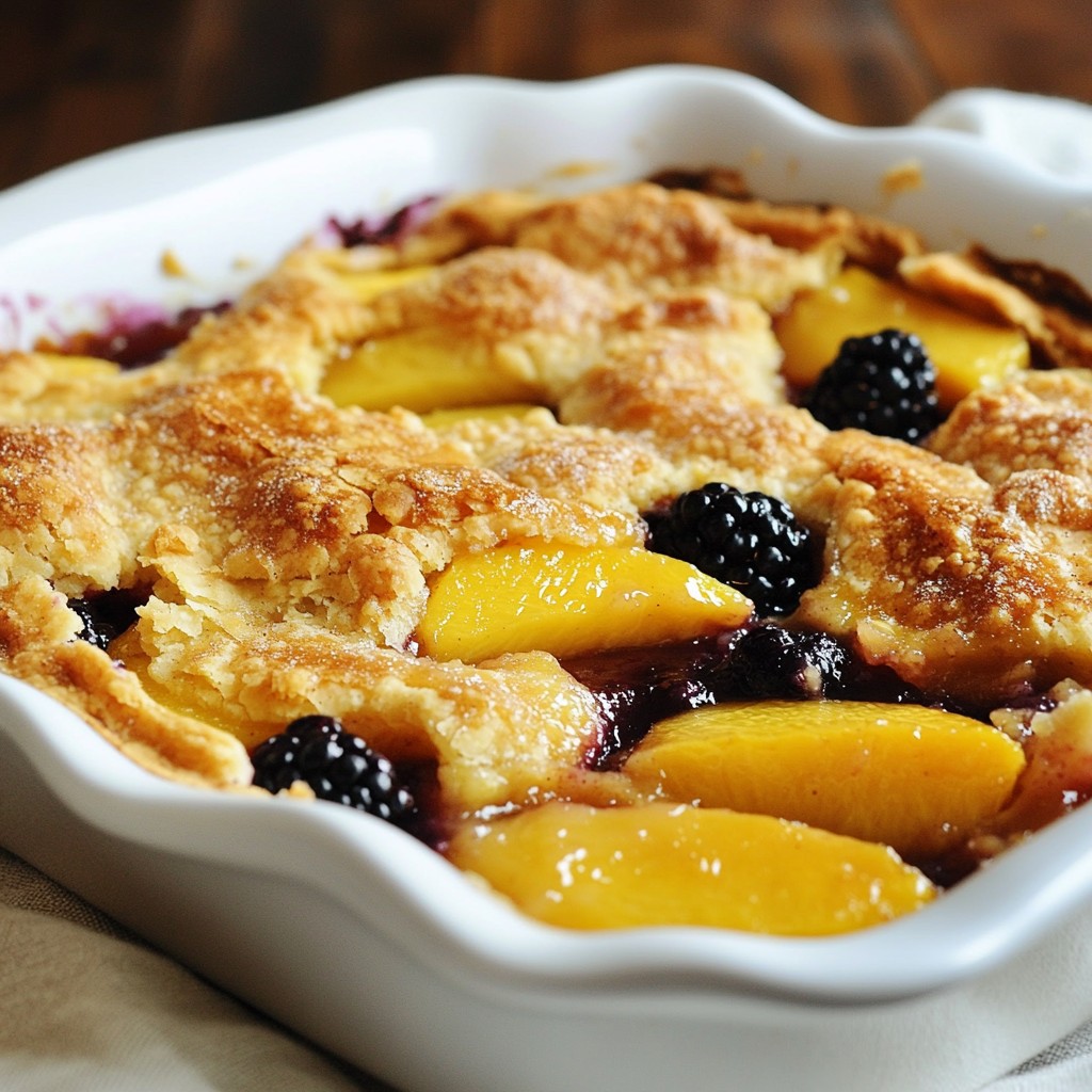 Blackberry Peach Cobbler Mouthwatering Dessert Delight