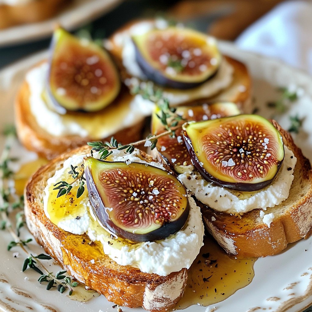 Brunch Honey-Glazed Fig and Ricotta Toast Delight