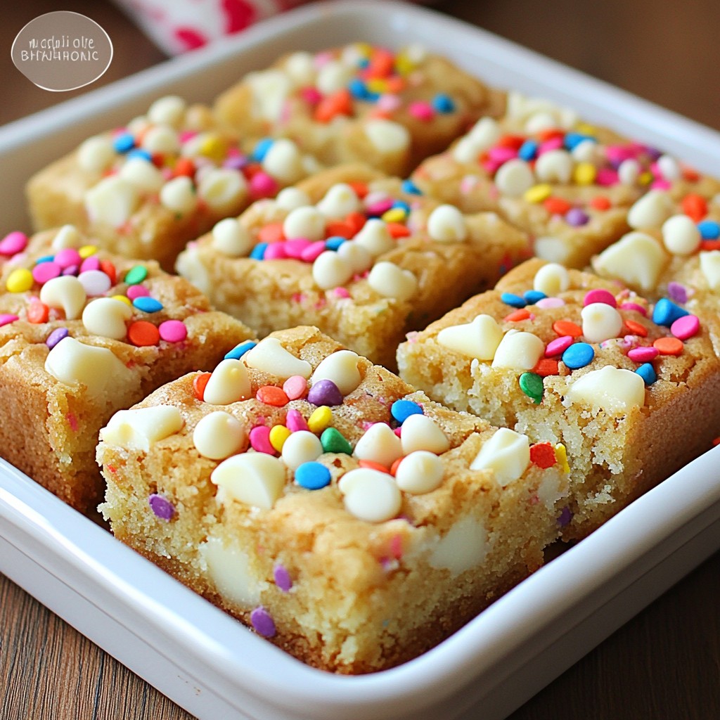Confetti Birthday Cake Blondies Tasty and Fun Treat